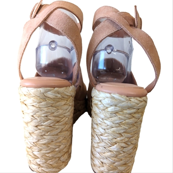 Nelly Ankle Strap Wedge Sandal in Light Natural ...Size 9.5 - Picture 7 of 11